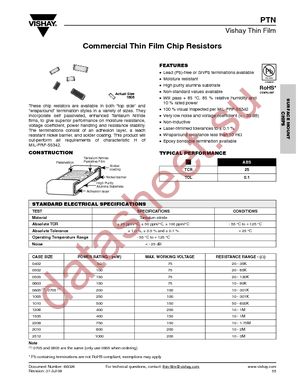 PTN0805E1003BBT datasheet  